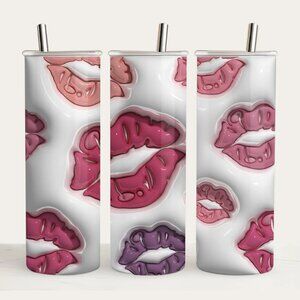 Wet Lips 3D Design 20 oz Tumbler